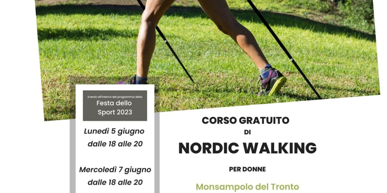 UN CORSO GRATUITO DI NORDIC WALKING PER DONNE