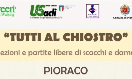 LEZIONI E PARTITE LIBERE DI SCACCHI A PIORACO DOMENICA 16 LUGLIO