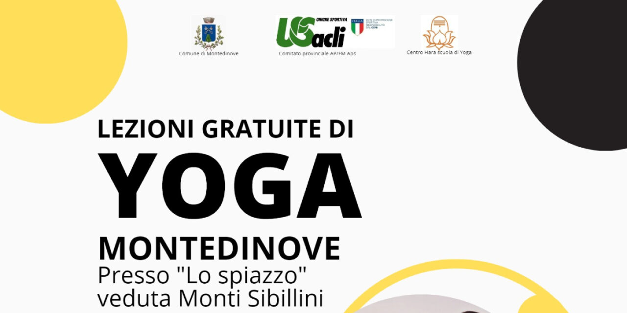 LEZIONI GRATUITE DI YOGA A MONTEDINOVE