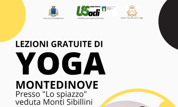 LEZIONI GRATUITE DI YOGA A MONTEDINOVE