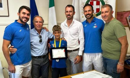 IL GIOVANE TENNISTA BONGIOVANNI RICEVUTO IN COMUNE DOPO LE IMPRESE SPORTIVE IN CROAZIA