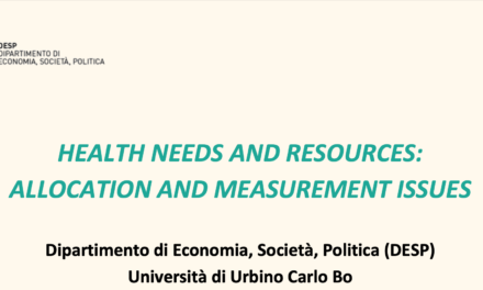 HEALTH NEEDS AND RESOURCES: ALLOCATION AND MEASUREMENT ISSUES