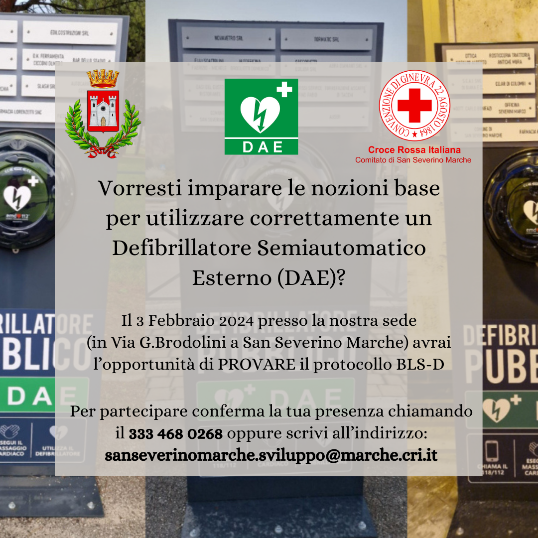 corso croce rossa defibrillatore