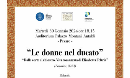 CONFERENZA “LE DONNE DEL DUCATO” A PESARO