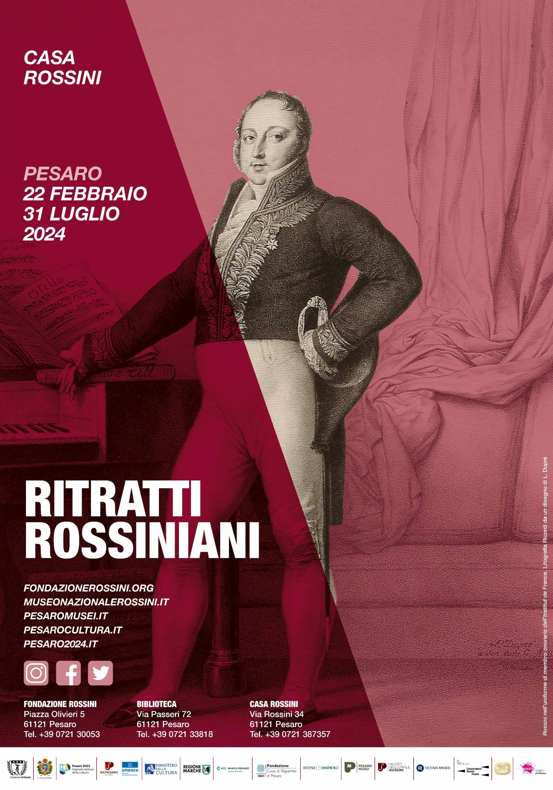  mostra Ritratti rossiniani pesaro