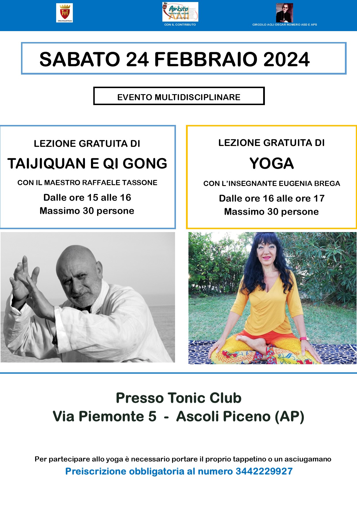 corsi gratuiti taijiquan/qigong yoga ascoli piceno