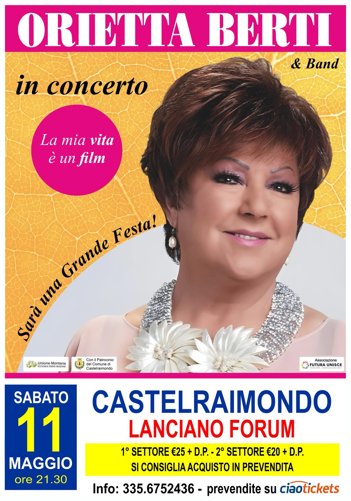 orietta berti al lanciano forum castelraimondo