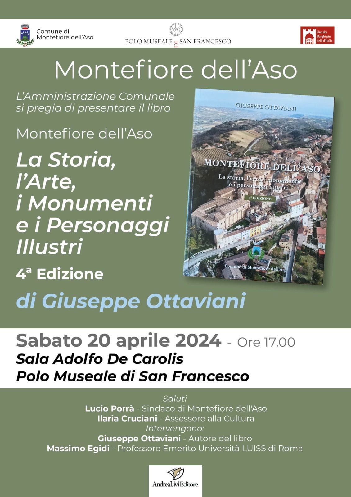 presentazione libro “Montefiore dell’Aso – La Storia, l’Arte, i Monumenti ed i personaggi illustri”