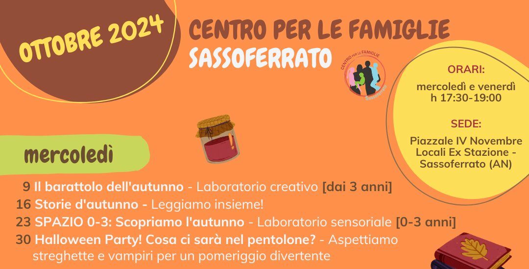Centri per Famiglie, si riparte a Ottobre