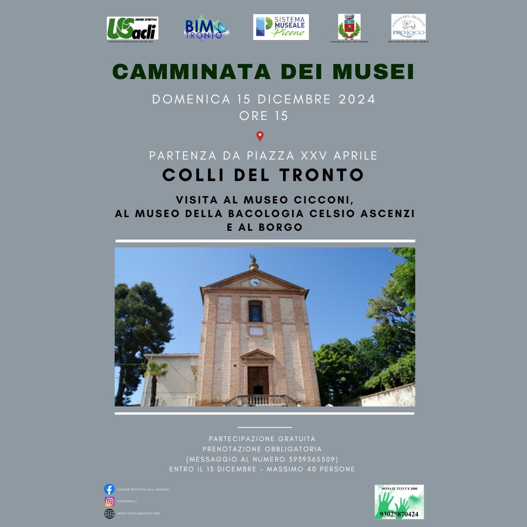 Camminata dei Musei a Colli del Tronto: Un'Occasione da Non Perdere

