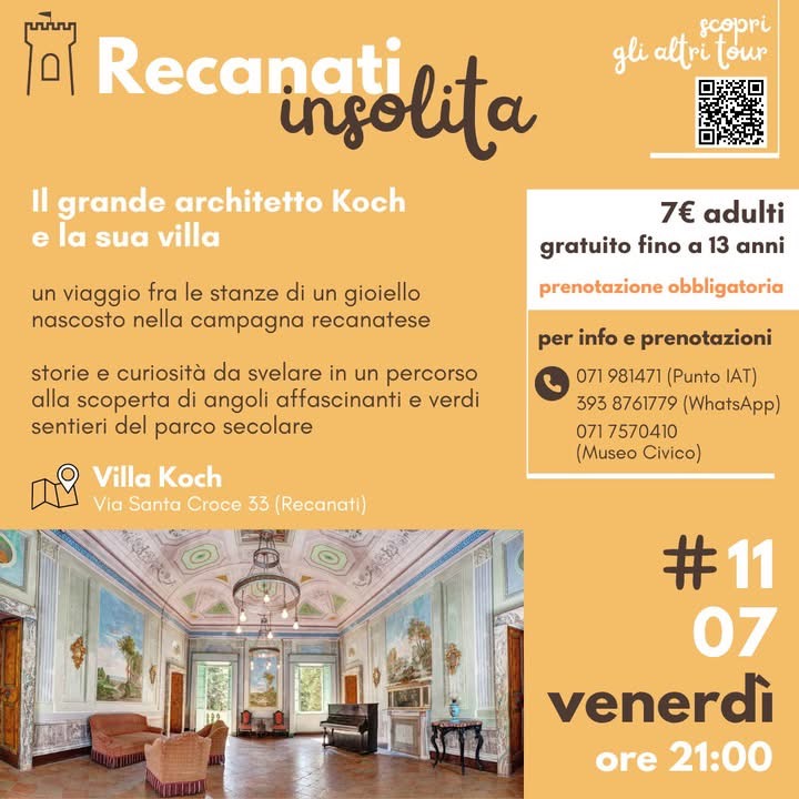 Esplora Recanati con "Recanati Insolita": Visite Guidate a Villa Koch