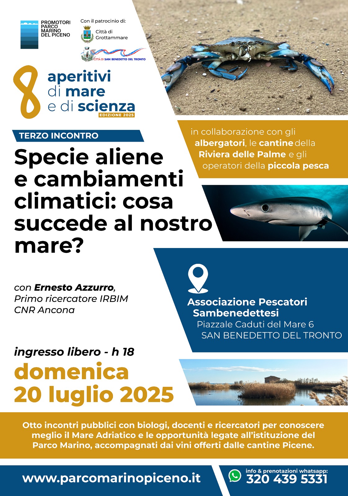  Aperitivi di Mare e di Scienza a San Benedetto: focus sulle specie aliene marine