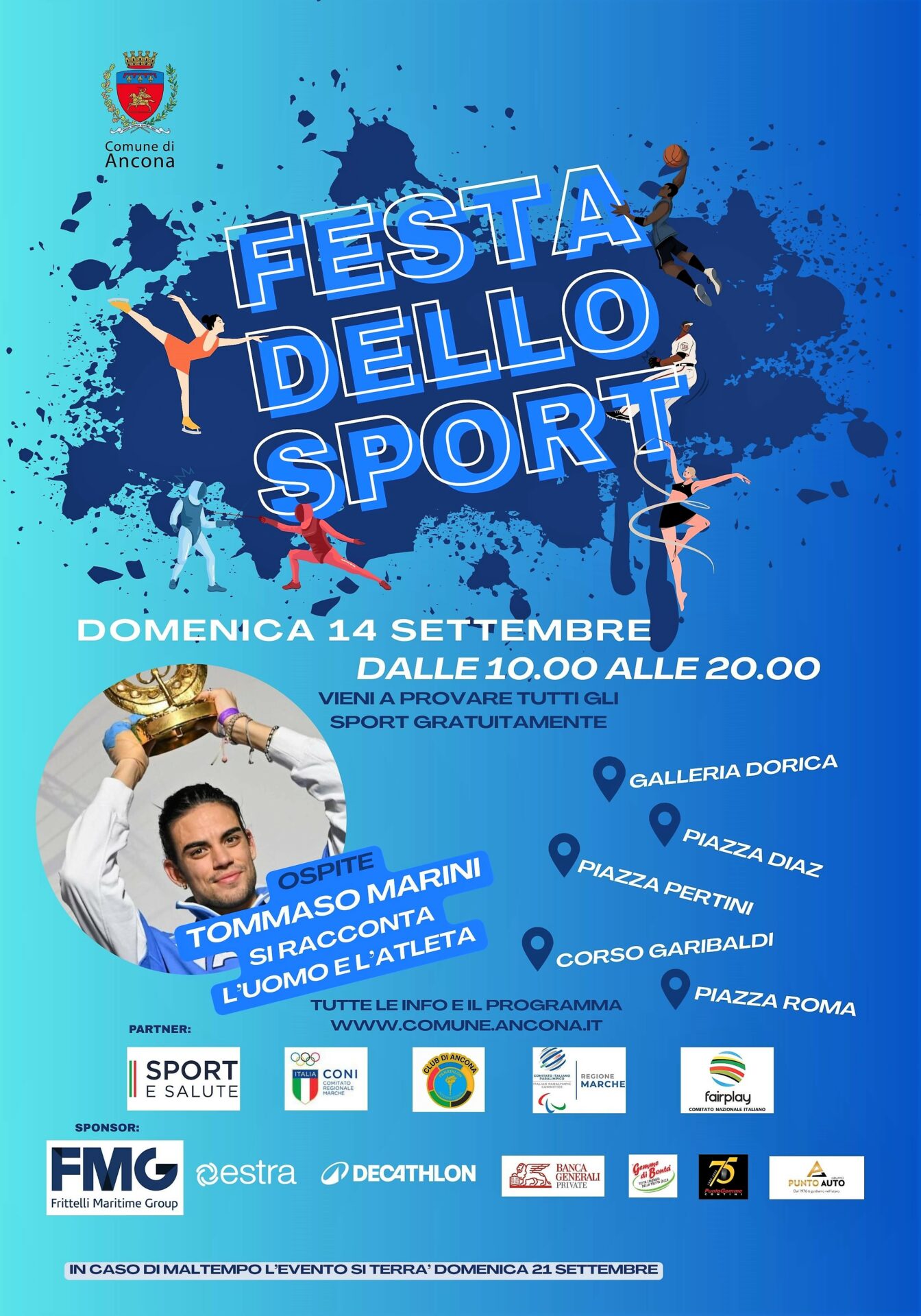 Festa dello Sport 2025: ad Ancona 10 ore di sport, show ed emozioni con 91 associazioni