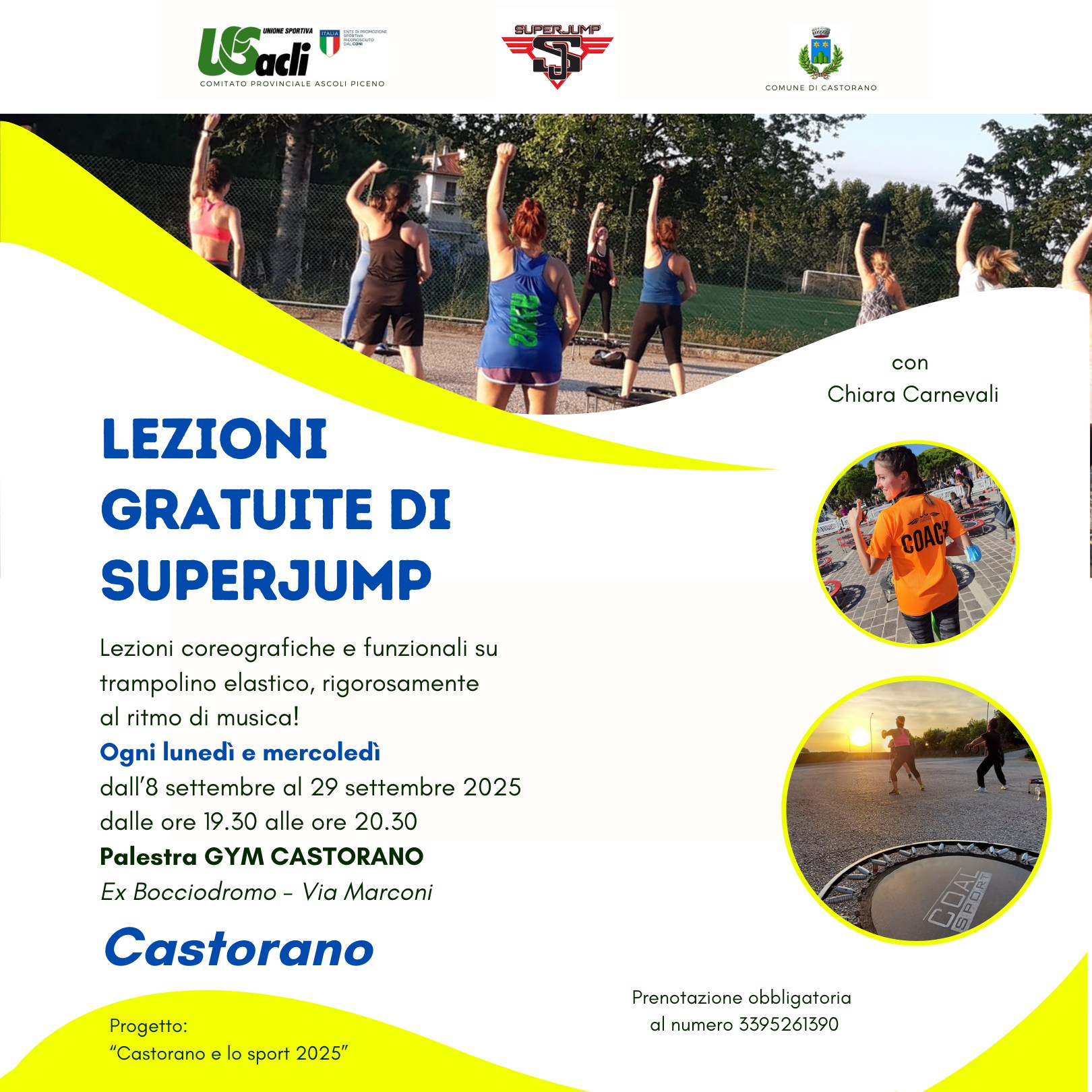 **Castorano e lo sport 2025: Lezioni gratuite di Superjump al via**
