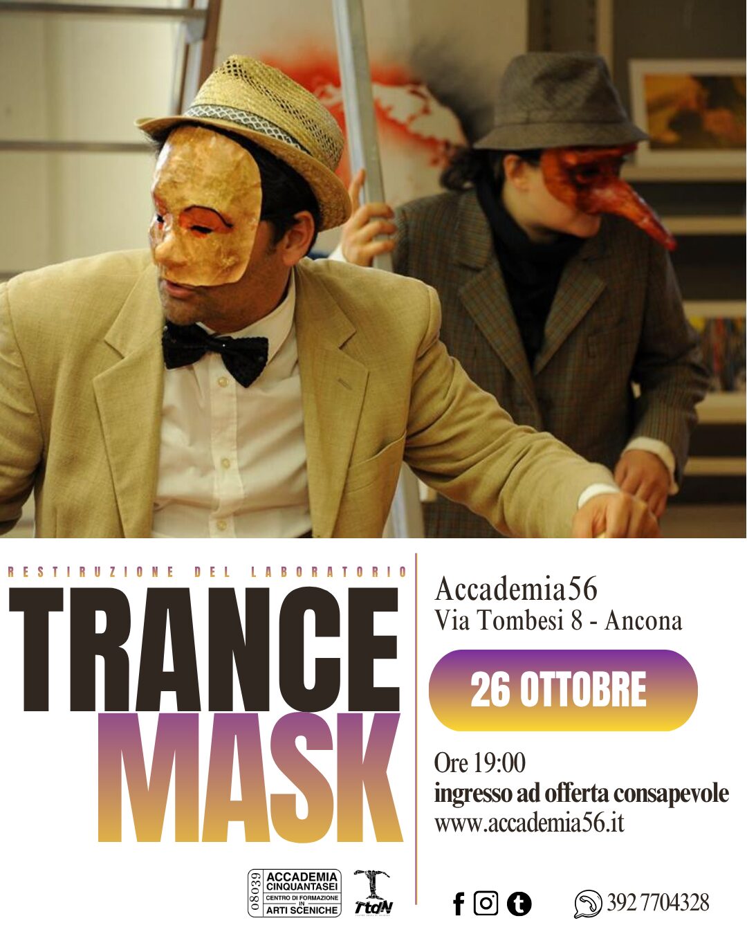 ANCONA: PERFORMANCE MASCHERE E TRASFORMAZIONE