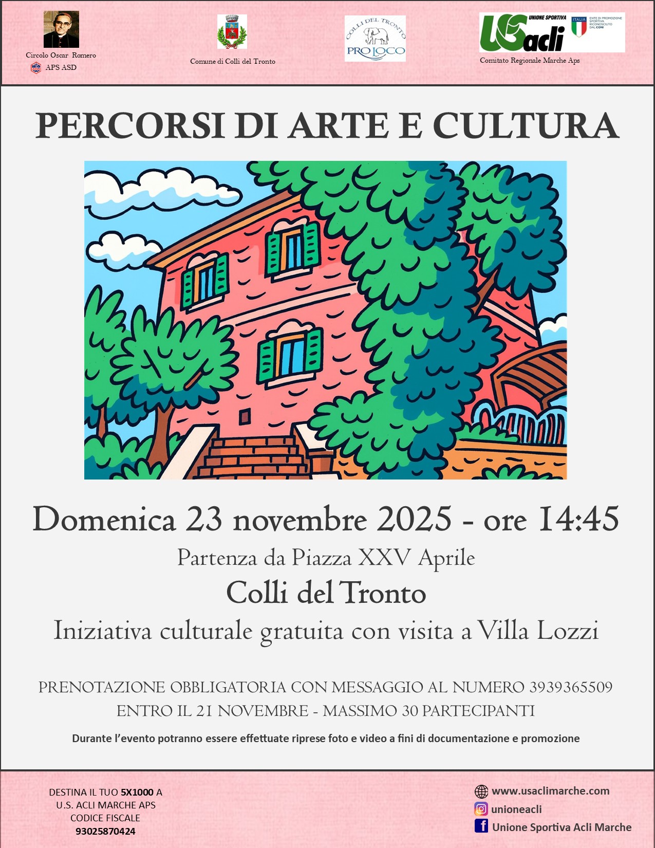 COLLI DEL TRONTO: APPUNTAMENTO CON "PERCORSI DI ARTE E CULTURA"