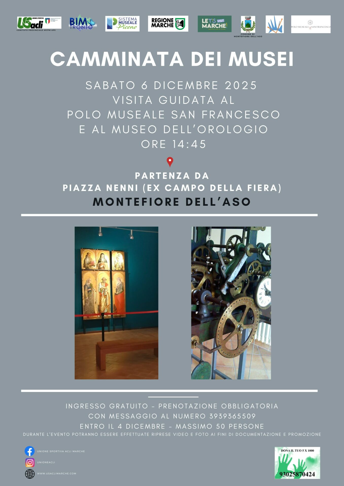 MONTEFIORE DELL'ASO: UOVO APPUNTAMENTO CON "CAMMINATA DEI MUSEI"