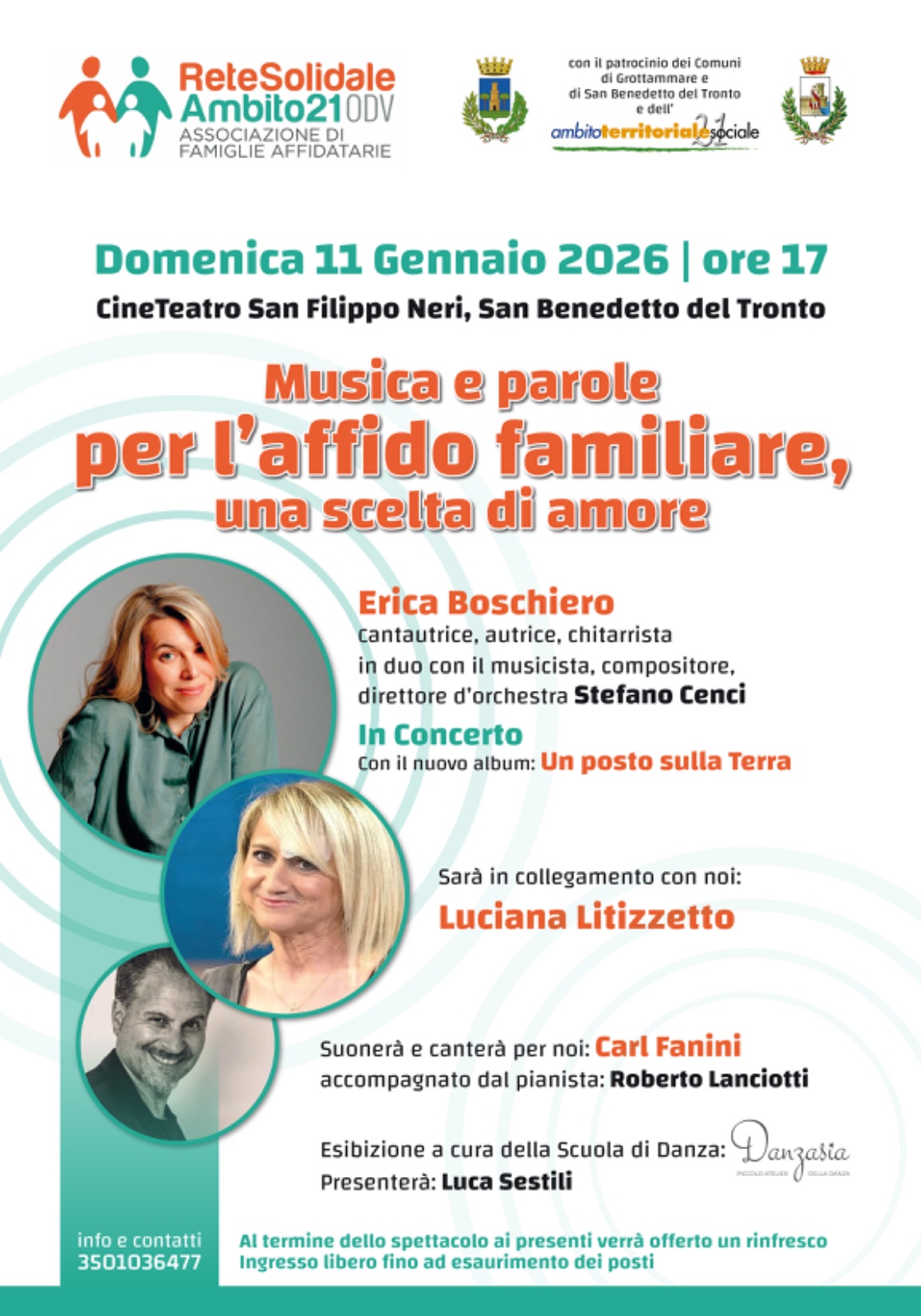 Musica e parole per crescere insieme: un grande evento a sostegno dell’affido familiare