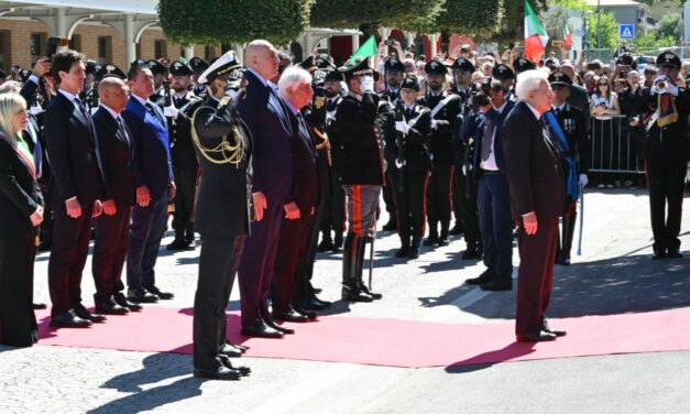 PRESIDENTE MATTARELLA RICORDA I CADUTI A SAN SEVERINO MARCHE