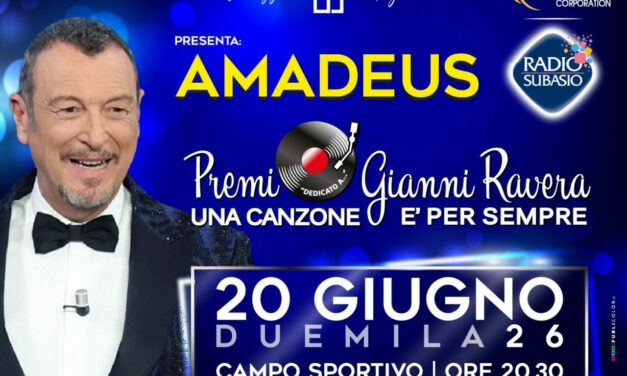 AMADEUS ALLA GUIDA DEL PREMIO RAVERA 2026 A CASTELRAIMONDO