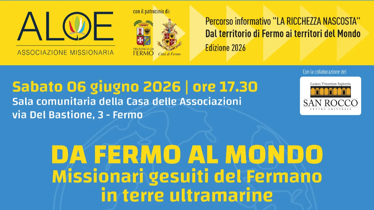ALOE locandina 06-06-2026 FERMO: MARINA MASSIMI PRESENTA 'DA FERMO AL MONDO'