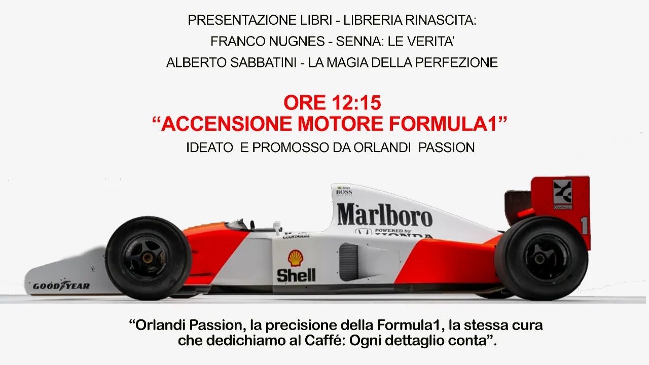 Tributo ad Ayrton Senna (4) AD ASCOLI IL TRIBUTO AD AYRTON SENNA CON LA STORICA MCLAREN MP4/7A