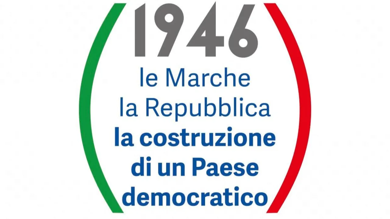 locandina ISTITUTO GRAMSCI Le Marche la Repubblica INAUGURAZIONE MOSTRA '1946- LE MARCHE, LA REPUBBLICA' A SPAZIO PRESENTE AD ANCONA