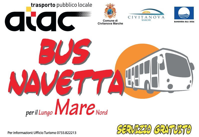 Screenshot CIVITANOVA MARCHE: VIA AL BUS NAVETTA PER IL MARE NORD STAGIONE 2026