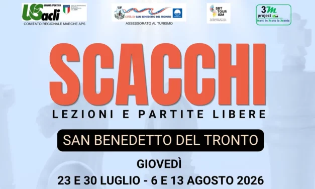 SCACCHI IN PIAZZA A PORTO D’ASCOLI: NUOVO APPUNTAMENTO IL 6 AGOSTO