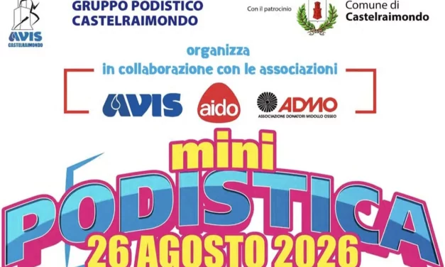 MINI PODISTICA A CASTELRAIMONDO: UN MERCOLEDÌ DI SPORT PER BAMBINI E RAGAZZI