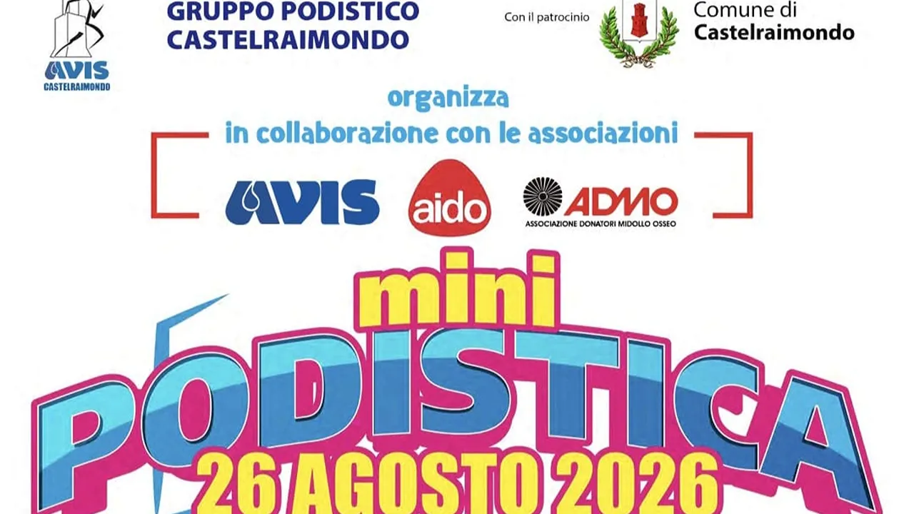 MINI PODISTICA A CASTELRAIMONDO: UN MERCOLEDÌ DI SPORT PER BAMBINI E RAGAZZI