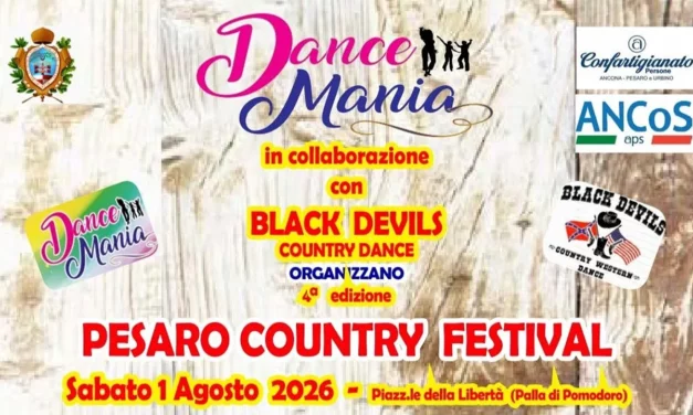 TORNA IL PESARO COUNTRY FESTIVAL: LA 4ª EDIZIONE IN PIAZZALE DELLA LIBERTÀ