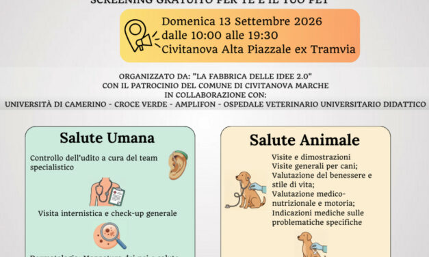A CIVITANOVA ALTA screening gratuiti per ‘Due vite in una sola Salute’