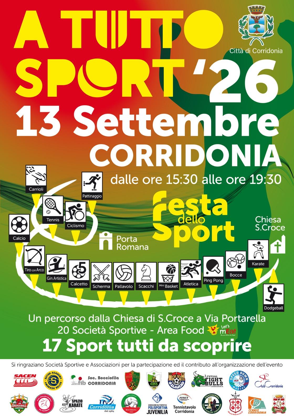 'A tutto sport' a CORRIDONIA: venti associazioni per la festa dello sport