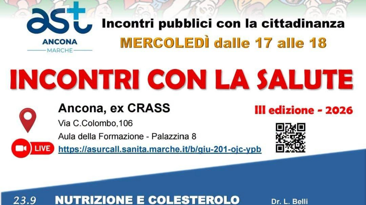 ad ANCONA: al via gli INCONTRI CON LA SALUTE, III edizione, il 23 SETTEMBRE ad ANCONA: al via gli INCONTRI CON LA SALUTE, III edizione, il 23 SETTEMBRE