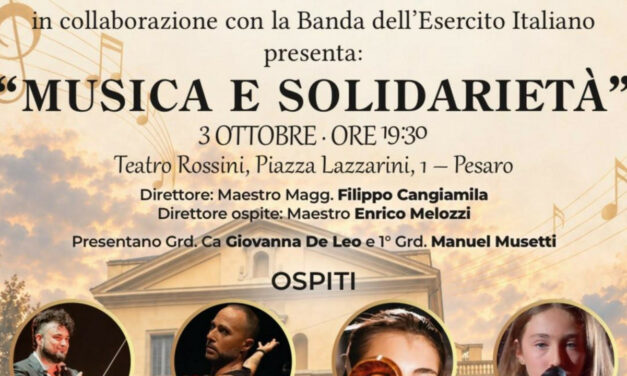 Banda dell’Esercito in concerto a PESARO per ‘Musica e solidarietà’