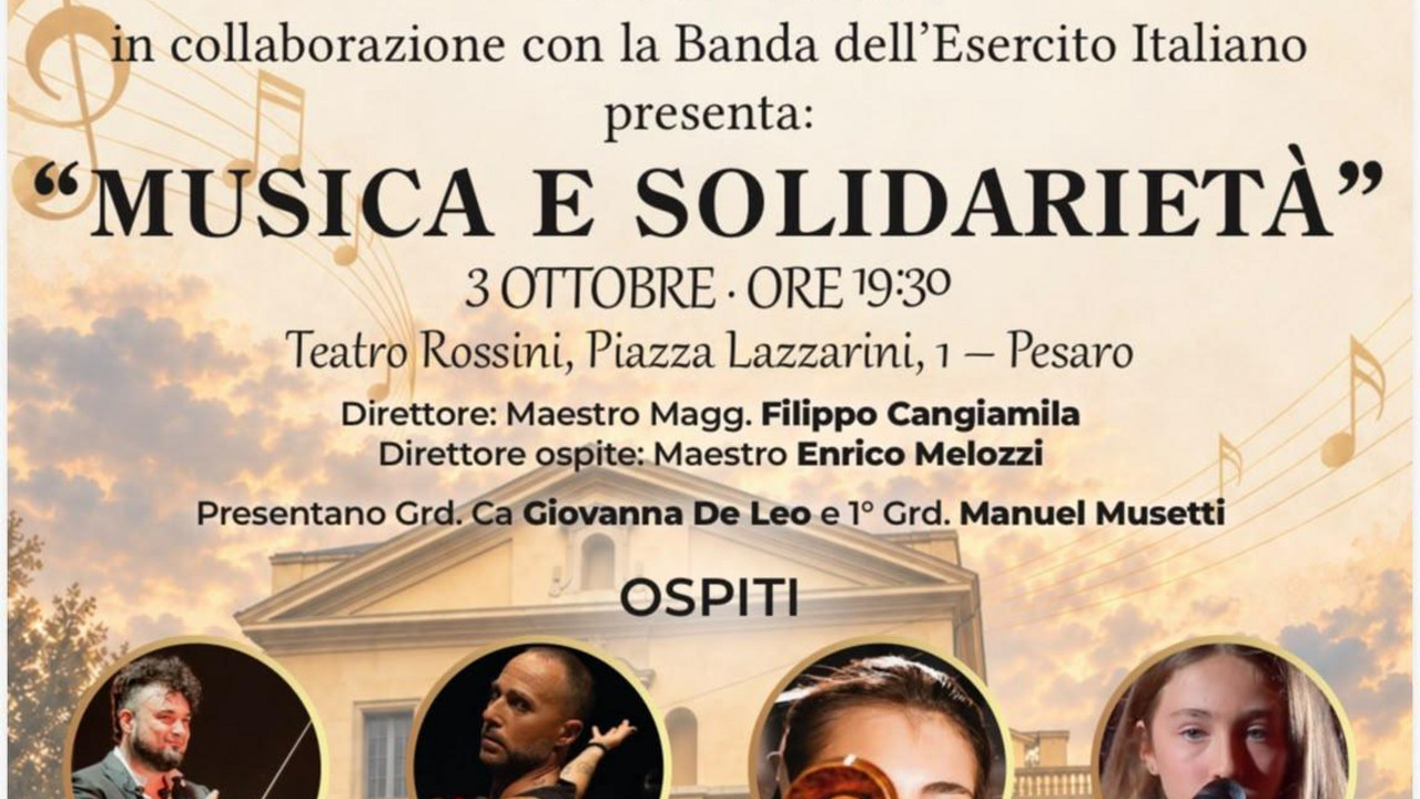 La banda dell’Esercito in concerto a PESARO per ‘MUSICA E SOLIDARIETÀ’ La banda dell'Esercito in concerto a PESARO per 'MUSICA E SOLIDARIETÀ'