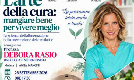 ‘L’arte della cura’ a FERMO: DEBORA RASIO su alimentazione e salute