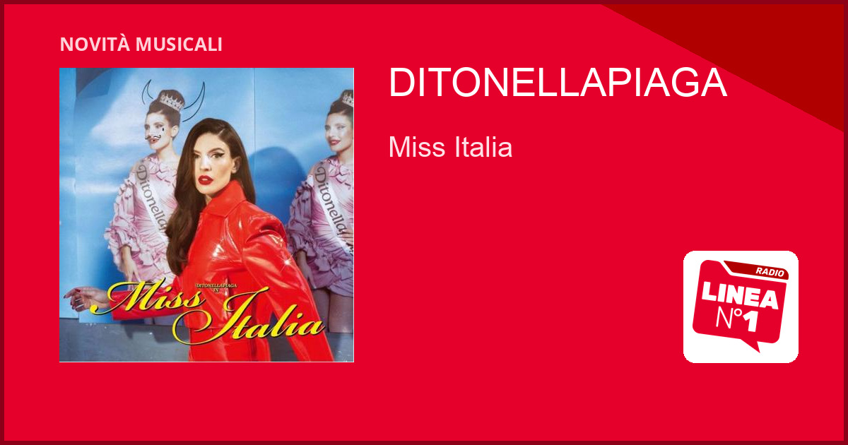 Ditonellapiaga lancia il singolo 'Miss Italia' e annuncia i live a ROMA e MILANO