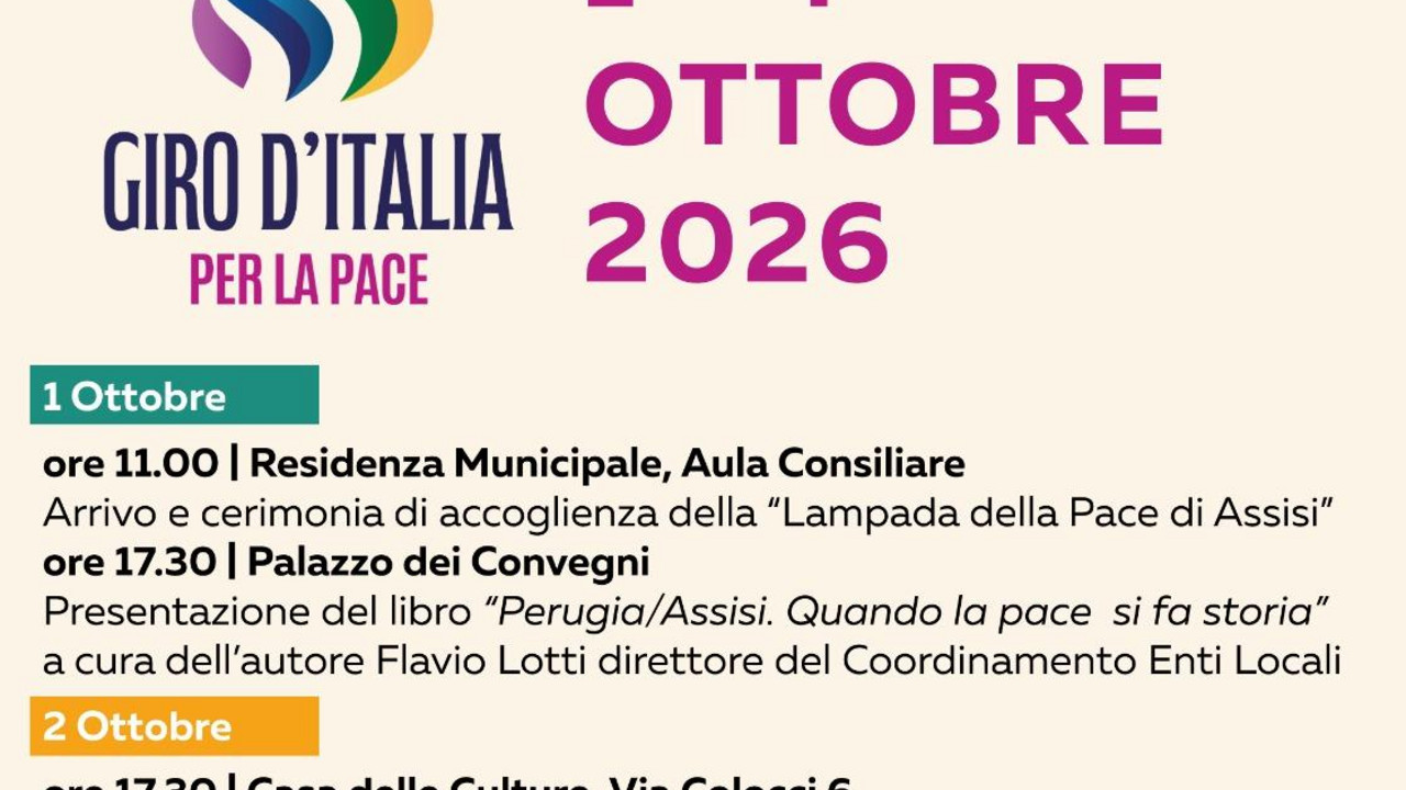 Giro d’Italia per la Pace a JESI dal 1° al 4 OTTOBRE 2026 Giro d'Italia per la Pace a JESI dal 1° al 4 OTTOBRE 2026