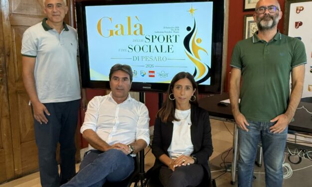 Galà dello Sport e del Sociale torna a PESARO il 23 SETTEMBRE 2026