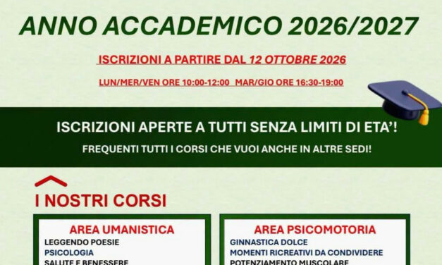 Aperte le iscrizioni per l’UTEAM a CASTELRAIMONDO: un anno ricco di attività