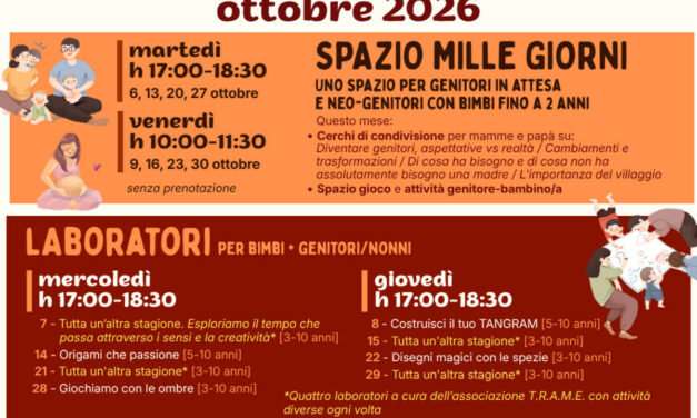 L’autunno ai Centri per le Famiglie dell’AMBITO 10: novità a FABRIANO e non solo