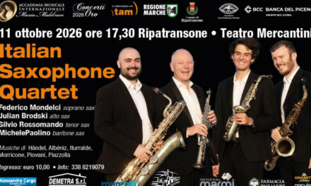L’ITALIAN SAXOPHONE QUARTET in concerto a RIPATRANSONE