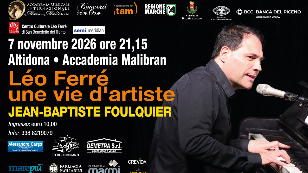 Omaggio a LÉO FERRÉ ad ALTIDONA con JEAN-BAPTISTE FOULQUIER